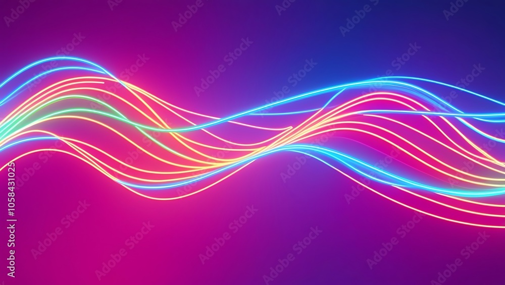 Abstract colorful wavy background. Generative Ai. Abstract colorful wavy background. Generative Ai.