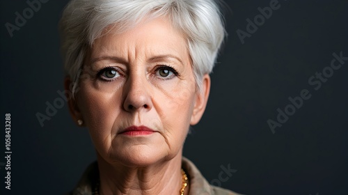 Portrait of a Female Veteran with Service Medals