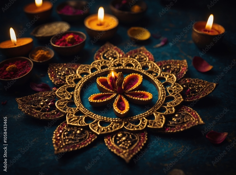 Fototapeta premium The spirit of Diwali lives on