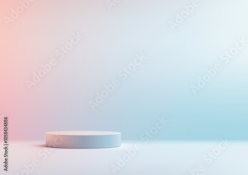 3D Gradient Podium with Pin...