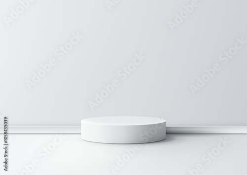 Minimalist 3D White Podium ...