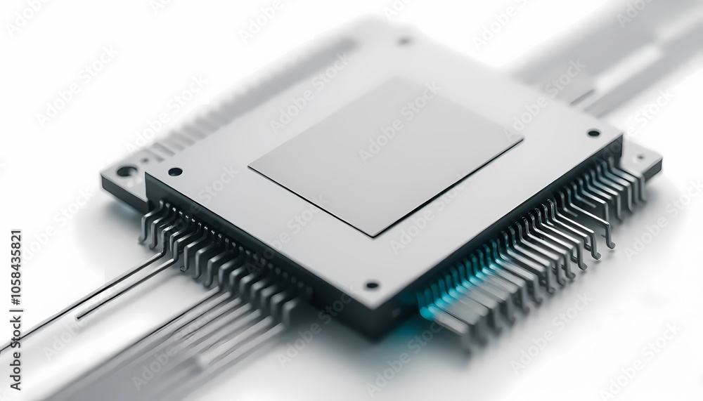 Computer Microchip Isolated Computer Microchip Isolated