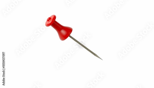 Bright Red Push Pin