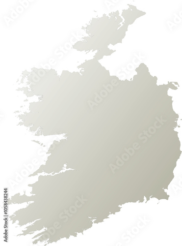 Ireland map with highlighted