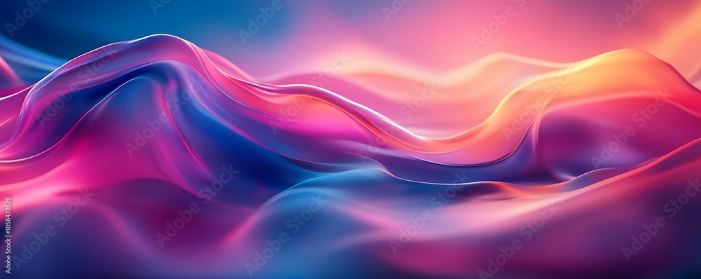 Abstract 3D Background with Pink and Blue Wavy Shapes Abstract 3D Background with Pink and Blue Wavy Shapes