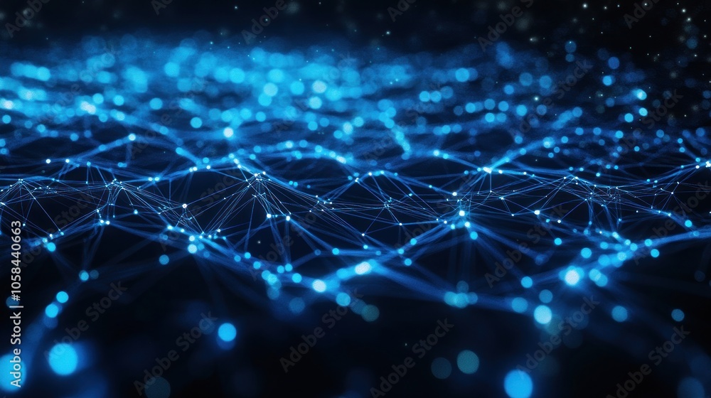 Abstract Blue Network Background Abstract Blue Network Background
