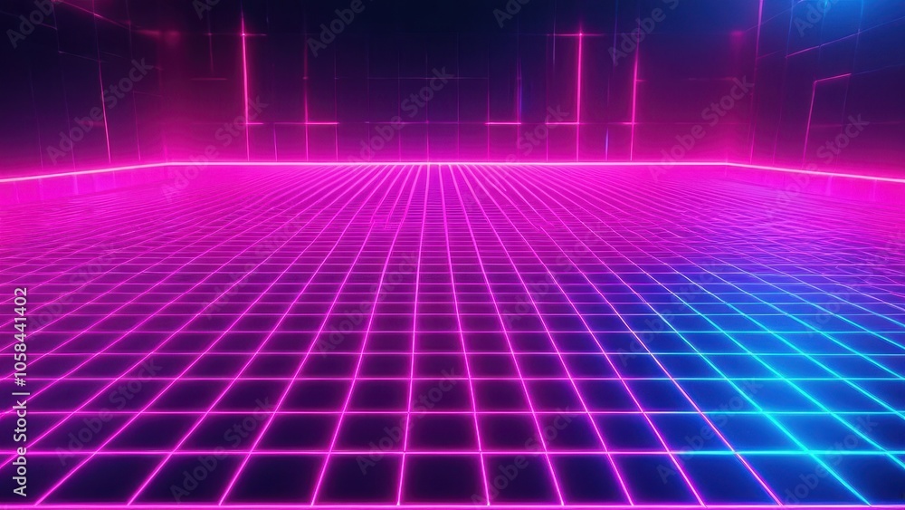 80s neon retro grid background with vibrant pink and blue hues, perfect for synthwave and vaporwave aesthetics, ideal for digital and graphic design 80s neon retro grid background with vibrant pink and blue hues, perfect for synthwave and vaporwave aesthetics, ideal for digital and graphic design