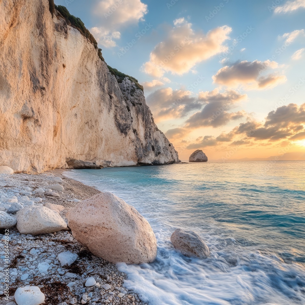 Zante beach stones, Greece