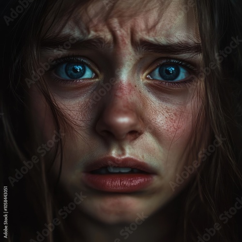 Portrait of girl crying