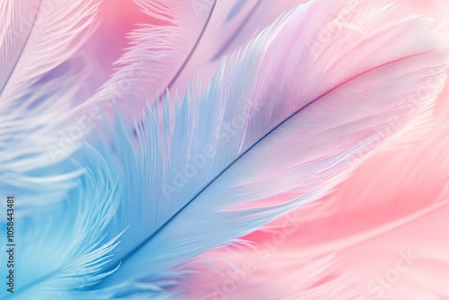 Colorful pastel soft feathers background. 