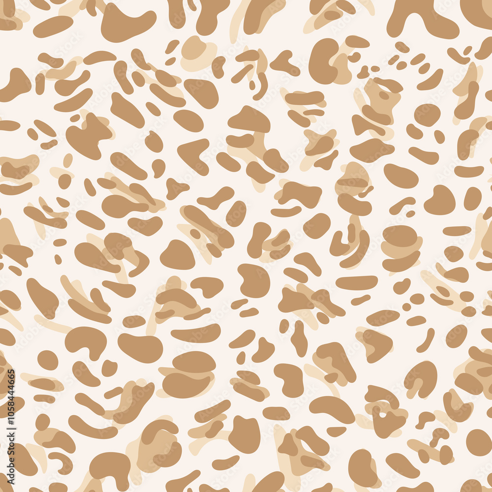 Obraz premium Brown Leopard print pattern animal seamless. 