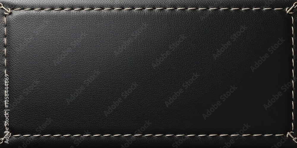 Stylish black horizontal stitched leather textured background, leather, detail Stylish black horizontal stitched leather textured background, leather, detail
