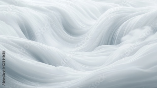 The image is a close up of a white, wavy surface