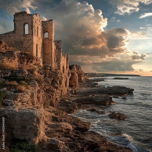 Massolivieri ruins on Sicilian coast photo