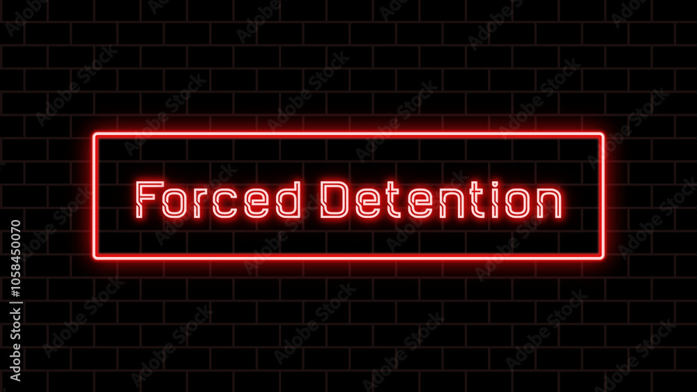 Forced Detention のネオン文字 Forced Detention のネオン文字