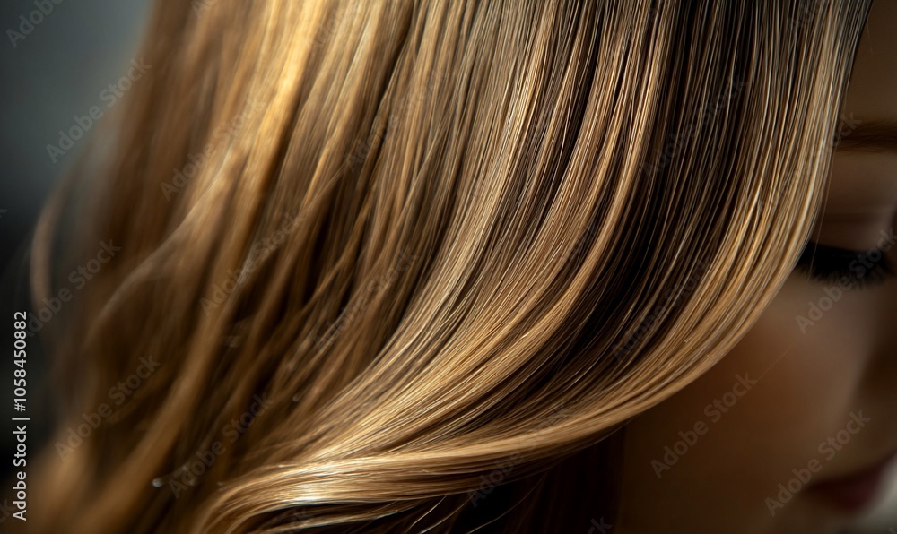 Close-up of a woman's long, flowing, blonde hair, with soft lighting highlighting individual strands. Close-up of a woman's long, flowing, blonde hair, with soft lighting highlighting individual strands.