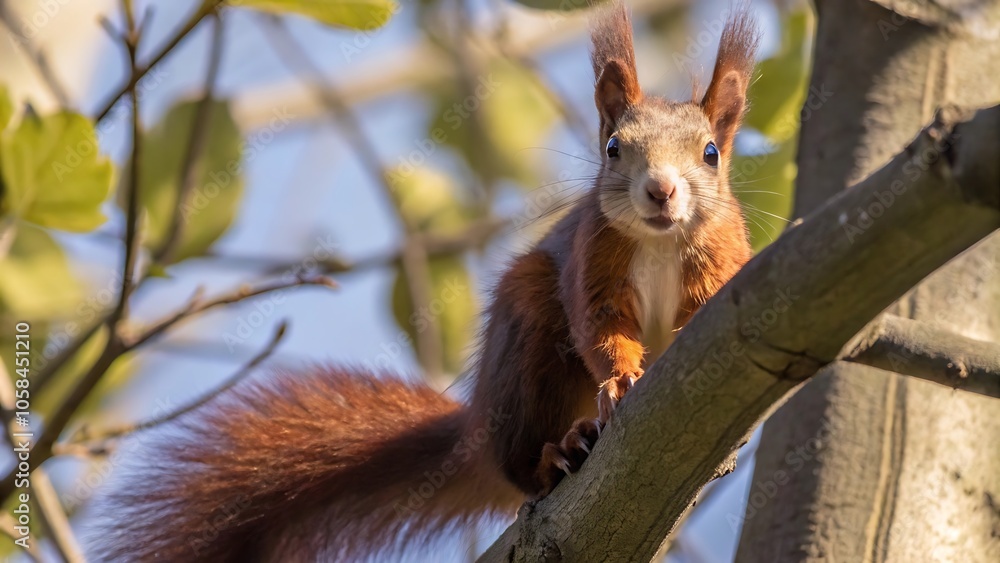 Obraz premium Fox Squirrel in a tree