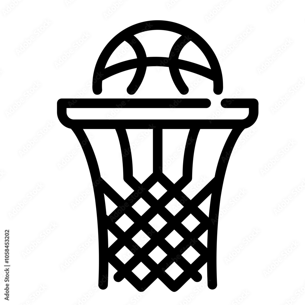 basket ball Line Icon basket ball Line Icon