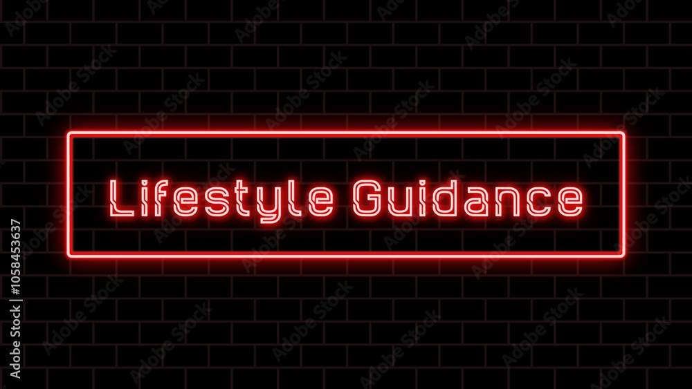 Lifestyle Guidance のネオン文字 Lifestyle Guidance のネオン文字