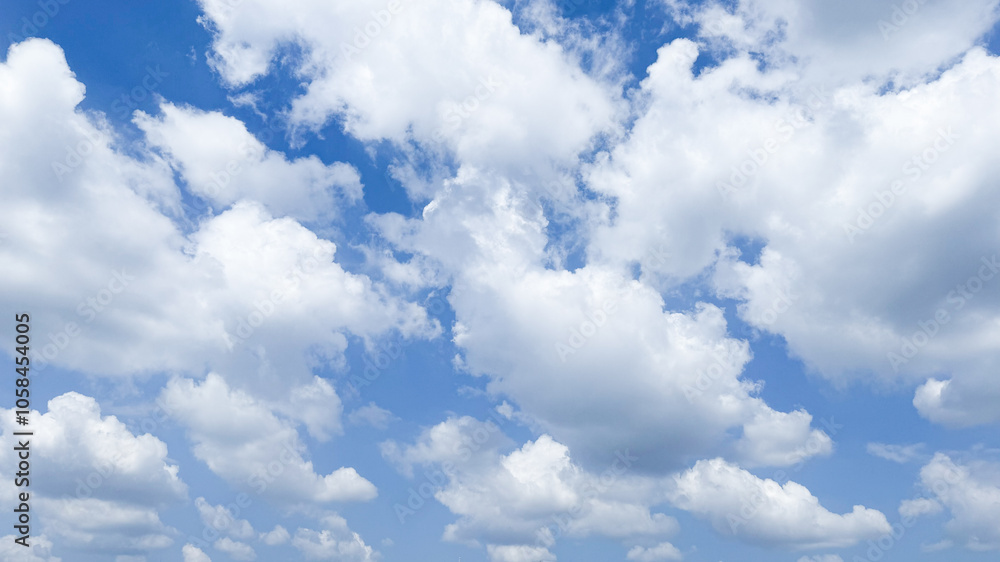 Blue sky and White cloud nature background. Blue sky and White cloud nature background.