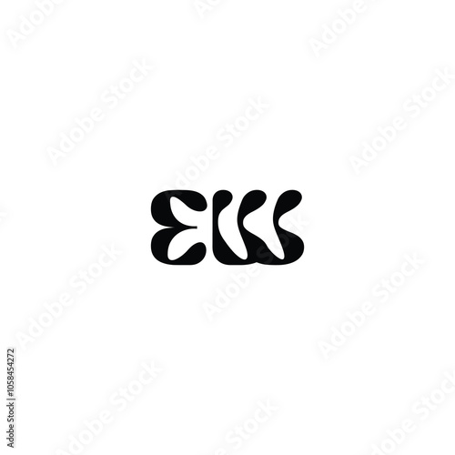 EW monogram logo design letter text name symbol monochrome logotype alphabet character simple logo
