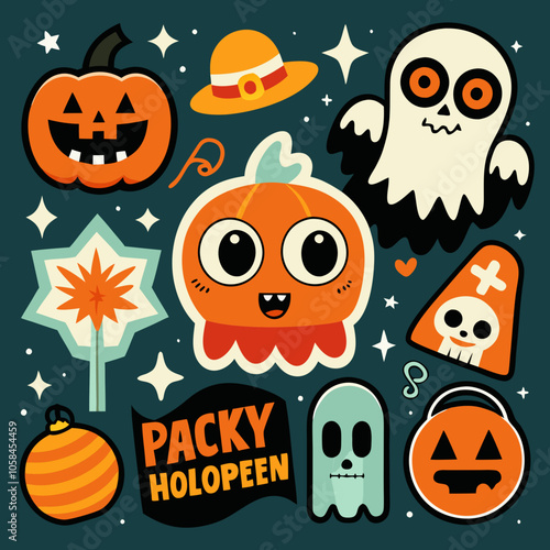 Halloween Element Sticker Set	