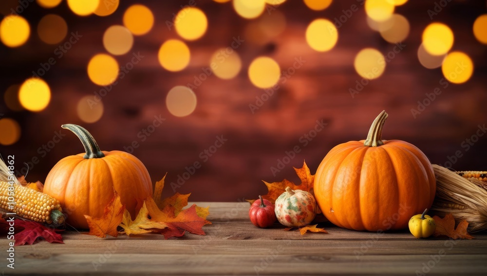 Nature Close-Up, Pumpkins and Leaves on Table
Nature Close-Up, Pumpkins and Leaves on Table