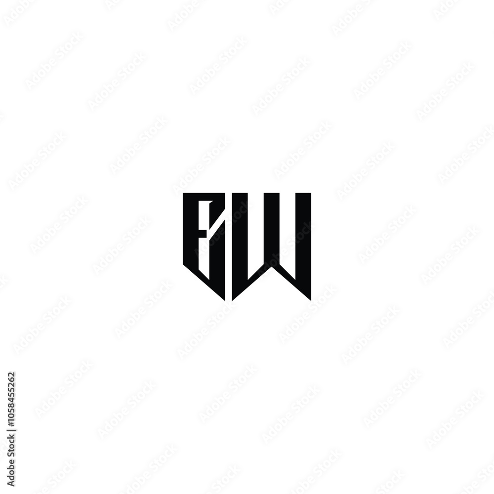 EW monogram logo design letter text name symbol monochrome logotype alphabet character simple logo EW monogram logo design letter text name symbol monochrome logotype alphabet character simple logo