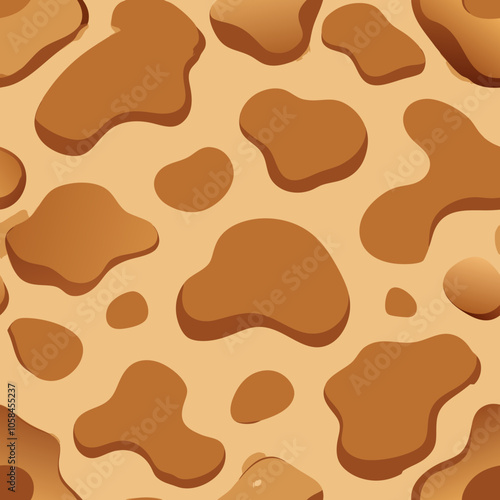 seamless pattern with brown dog ,stylized giraffe or cow skin pattern