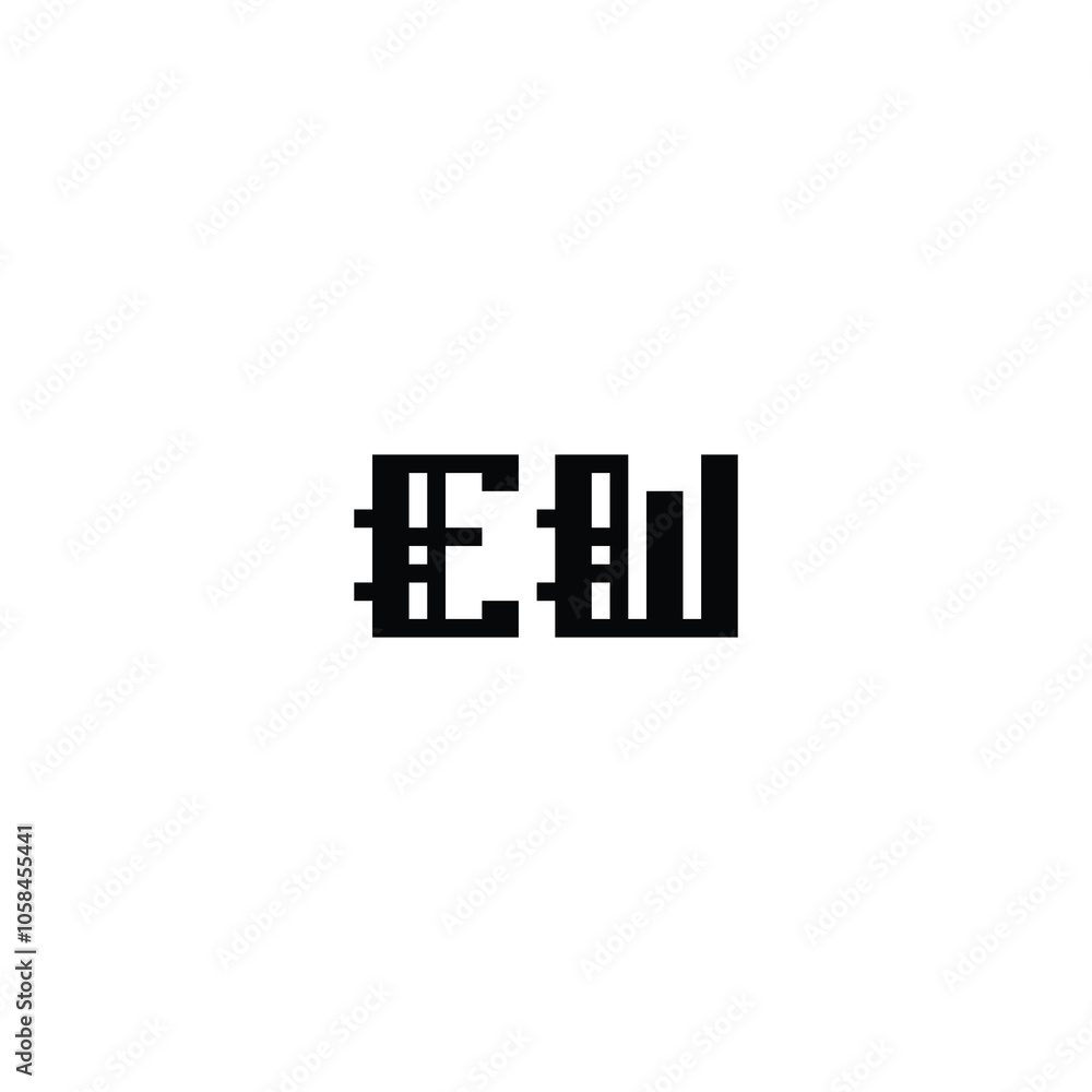 EW monogram logo design letter text name symbol monochrome logotype alphabet character simple logo EW monogram logo design letter text name symbol monochrome logotype alphabet character simple logo