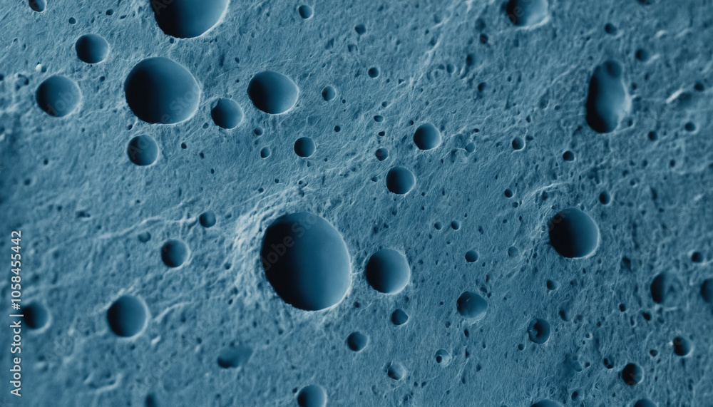Close-up of biomaterial surface with cell adhesion markers Close-up of biomaterial surface with cell adhesion markers