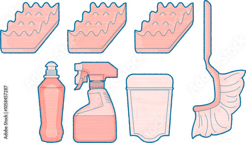 キッチン掃除道具と洗剤セット｜スタンダードな台所掃除用具