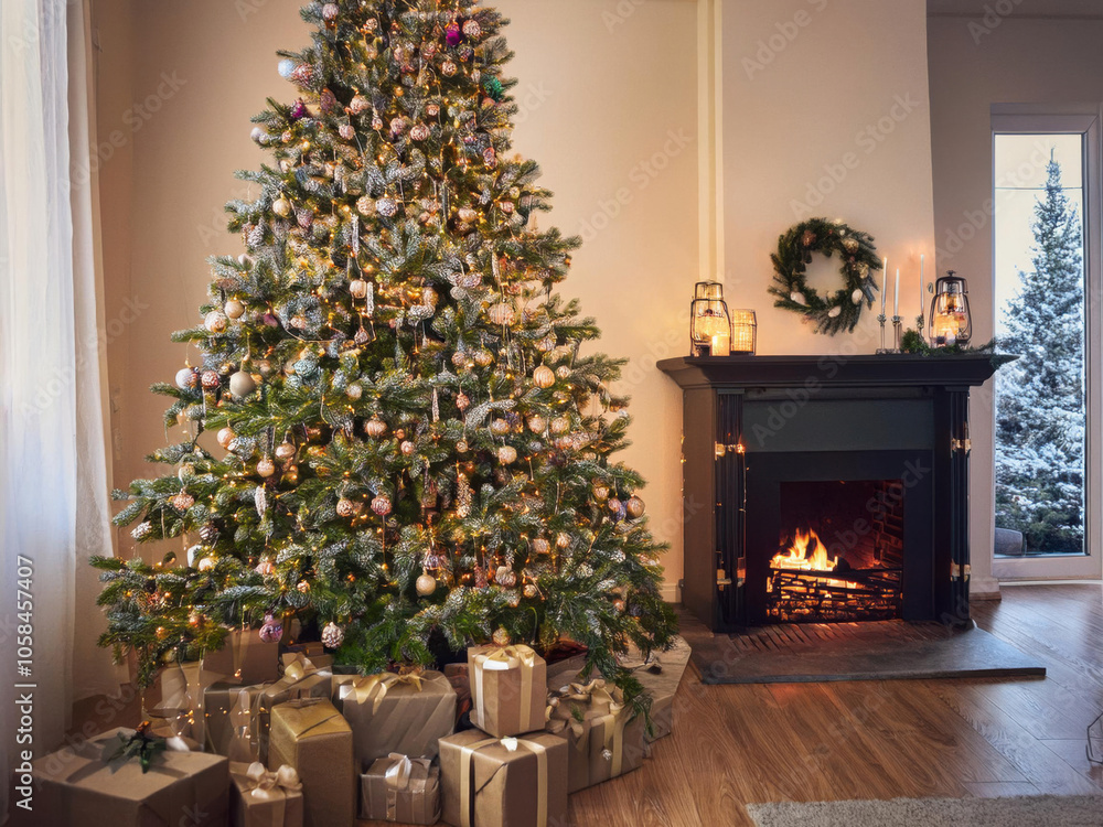 Christmas tree with gifts Christmas tree with gifts