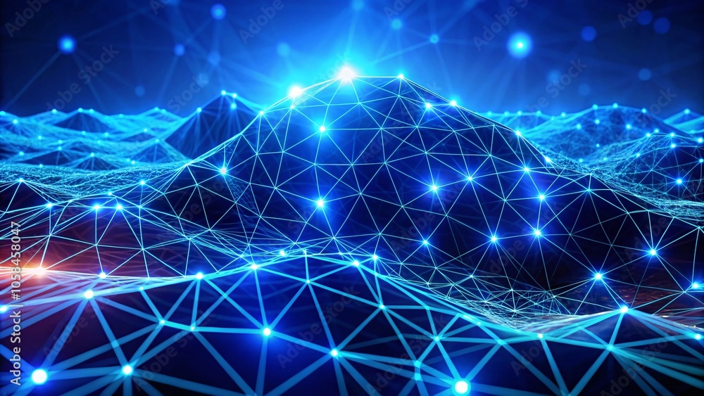 Envisioning Tomorrow A Radiant Digital Terrain of Blue-Hued Networks, Geometric Peaks, and Luminous Data Nodes V2 Envisioning Tomorrow A Radiant Digital Terrain of Blue-Hued Networks, Geometric Peaks, and Luminous Data Nodes V2