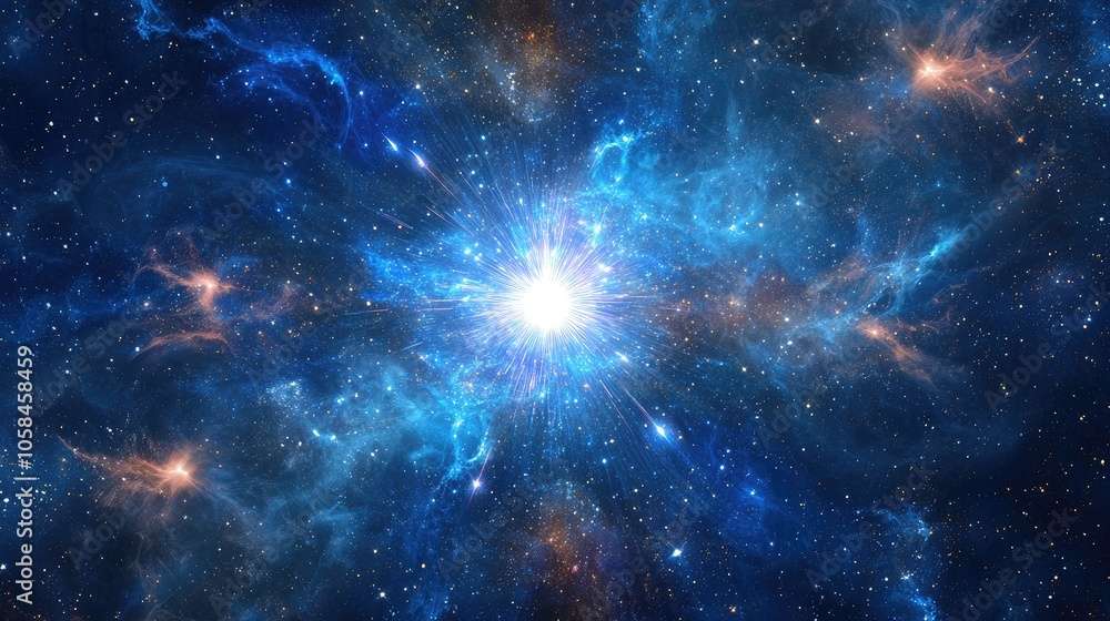 Bright Explosion of Cosmic Energy in Deep Space Bright Explosion of Cosmic Energy in Deep Space