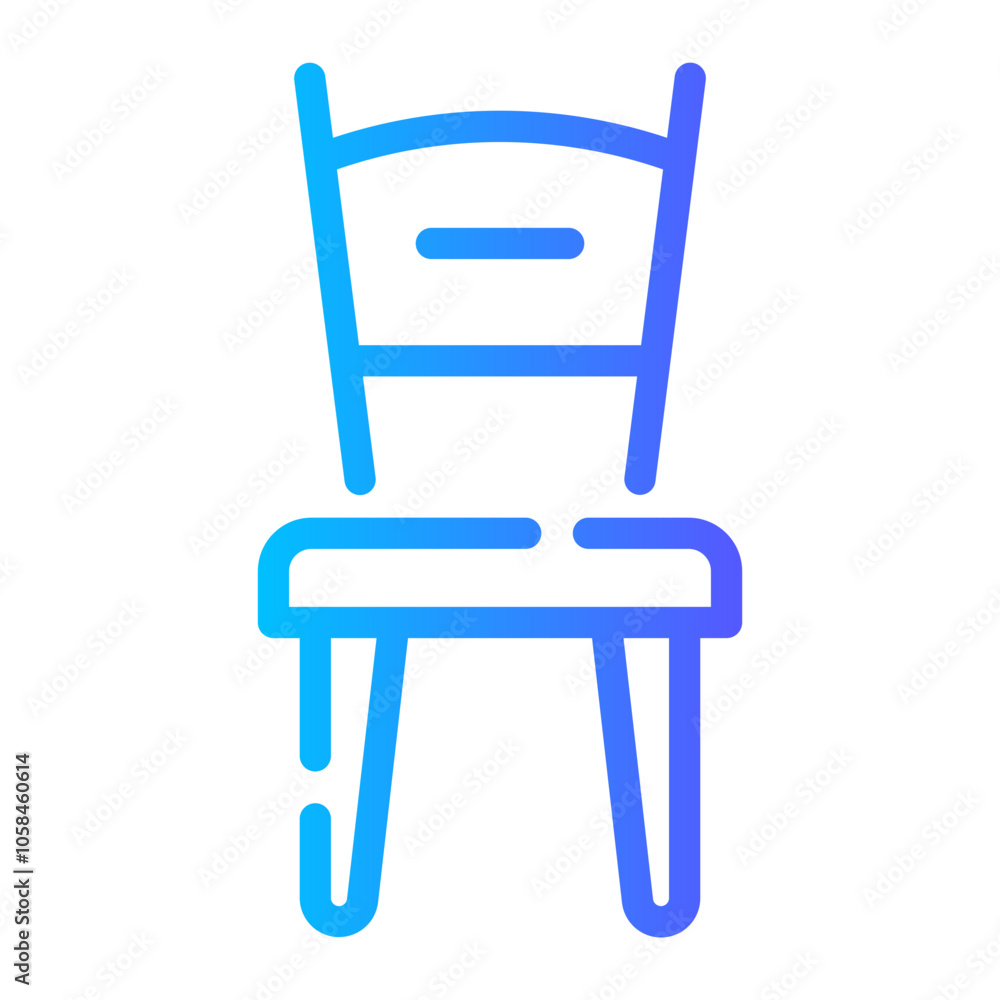 chair Line Gradient Icon