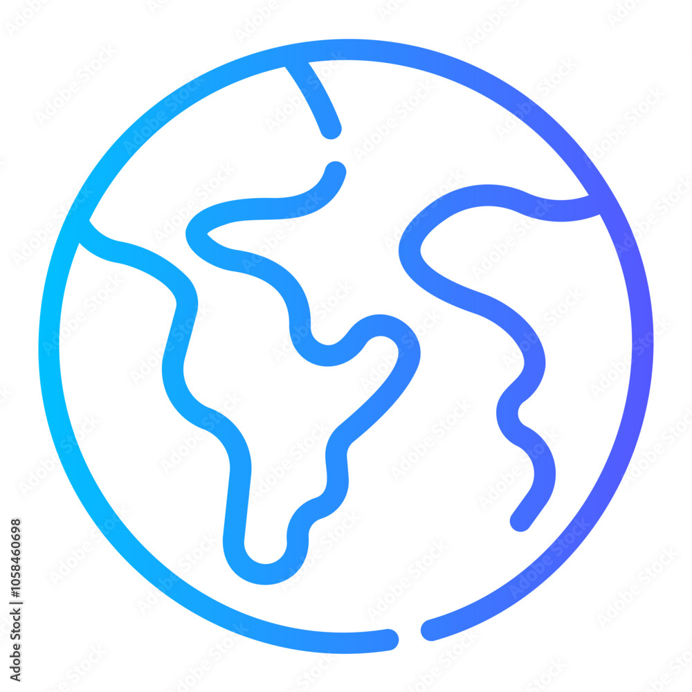 globe Line Gradient Icon globe Line Gradient Icon