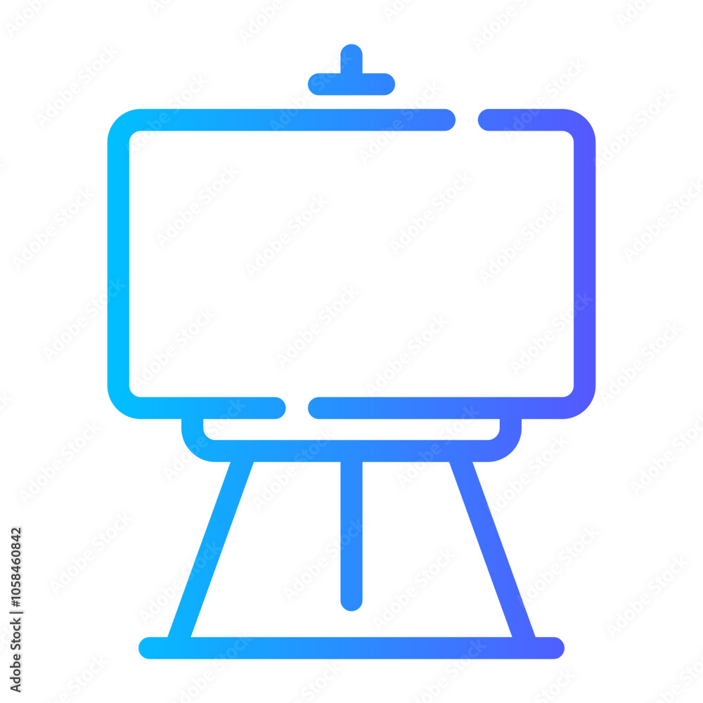 whiteboard Line Gradient Icon whiteboard Line Gradient Icon