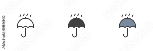 Keep dry symbol different style icon set