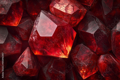 Ruby gemstone close up abstract background.