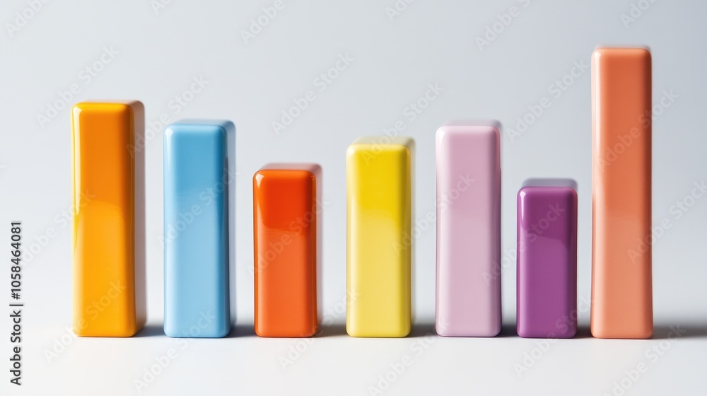Colorful Bar Graph Displaying Data Trends Colorful Bar Graph Displaying Data Trends