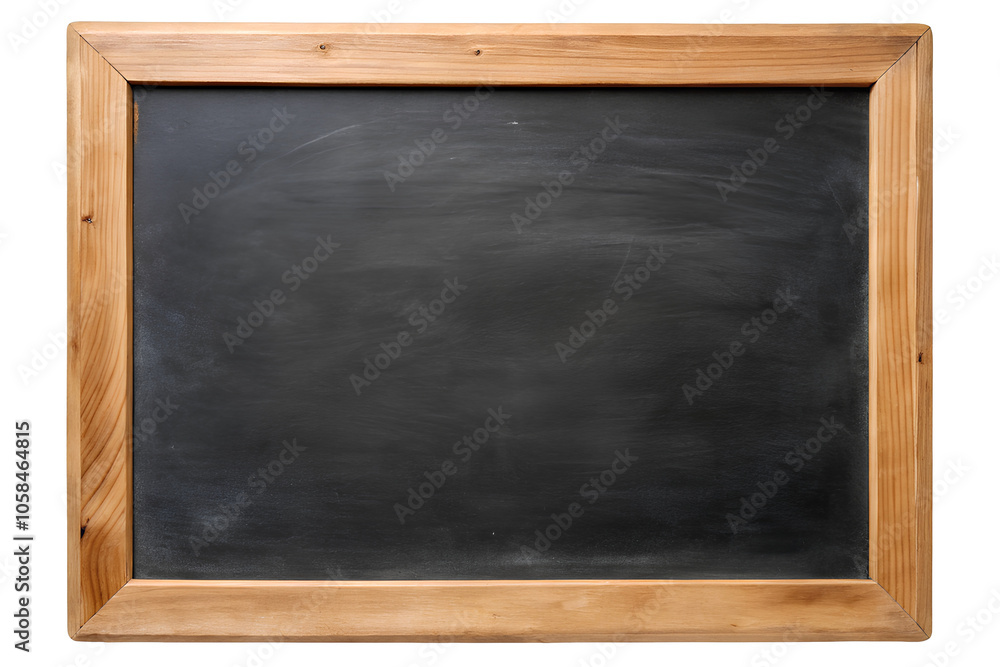 Classic Blackboard for Chalk with Wooden Frame, over white background. Classic Blackboard for Chalk with Wooden Frame, over white background.