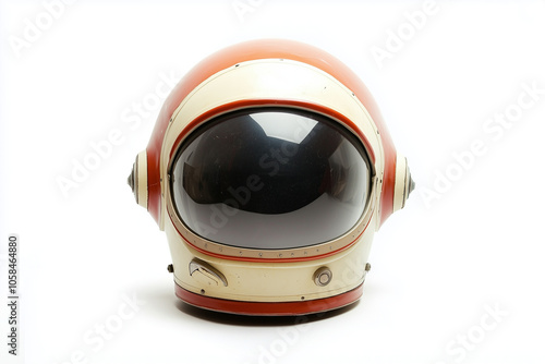 Retro astronaut helmet isolated on white background...