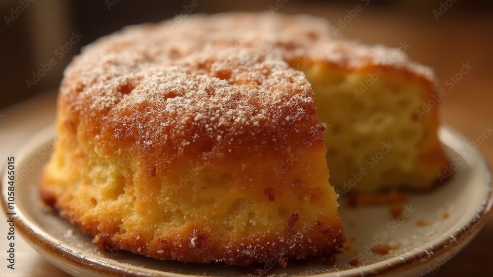 A piece of cake on a plate with a bite taken out of it A piece of cake on a plate with a bite taken out of it