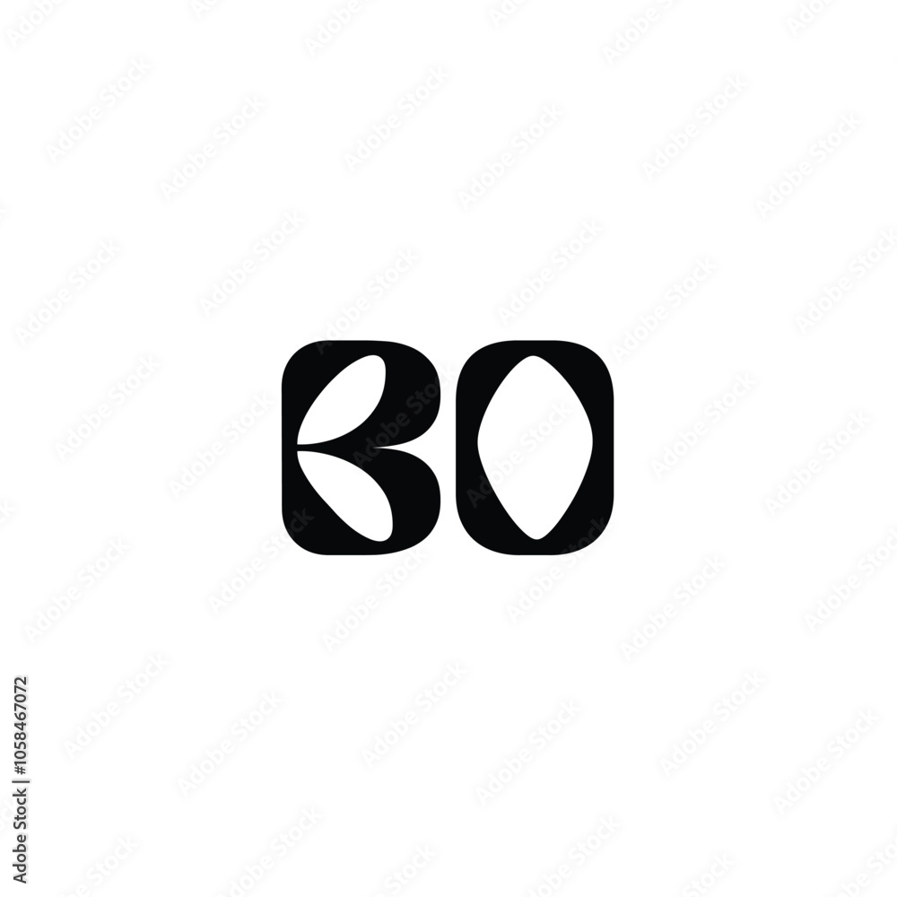 BO monogram logo design letter text name symbol monochrome logotype alphabet character simple logo BO monogram logo design letter text name symbol monochrome logotype alphabet character simple logo