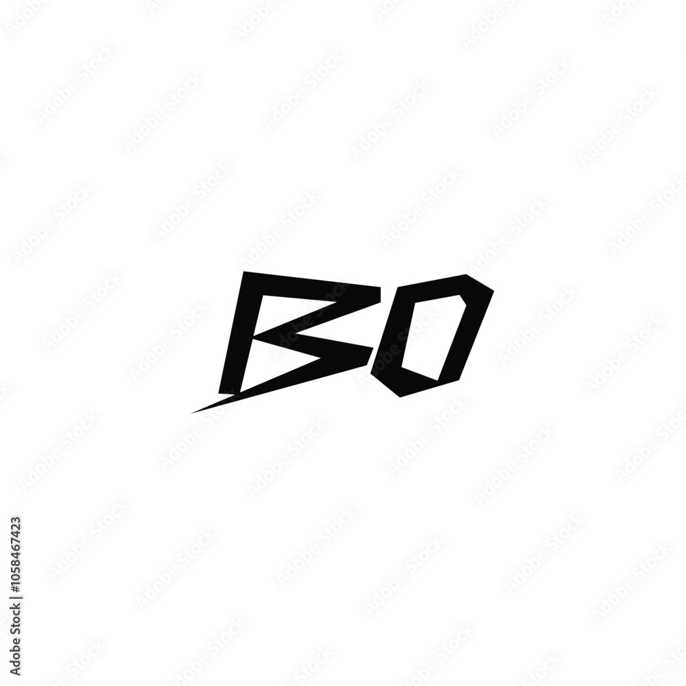 BO monogram logo design letter text name symbol monochrome logotype alphabet character simple logo BO monogram logo design letter text name symbol monochrome logotype alphabet character simple logo