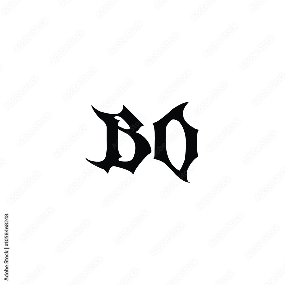BO monogram logo design letter text name symbol monochrome logotype alphabet character simple logo BO monogram logo design letter text name symbol monochrome logotype alphabet character simple logo