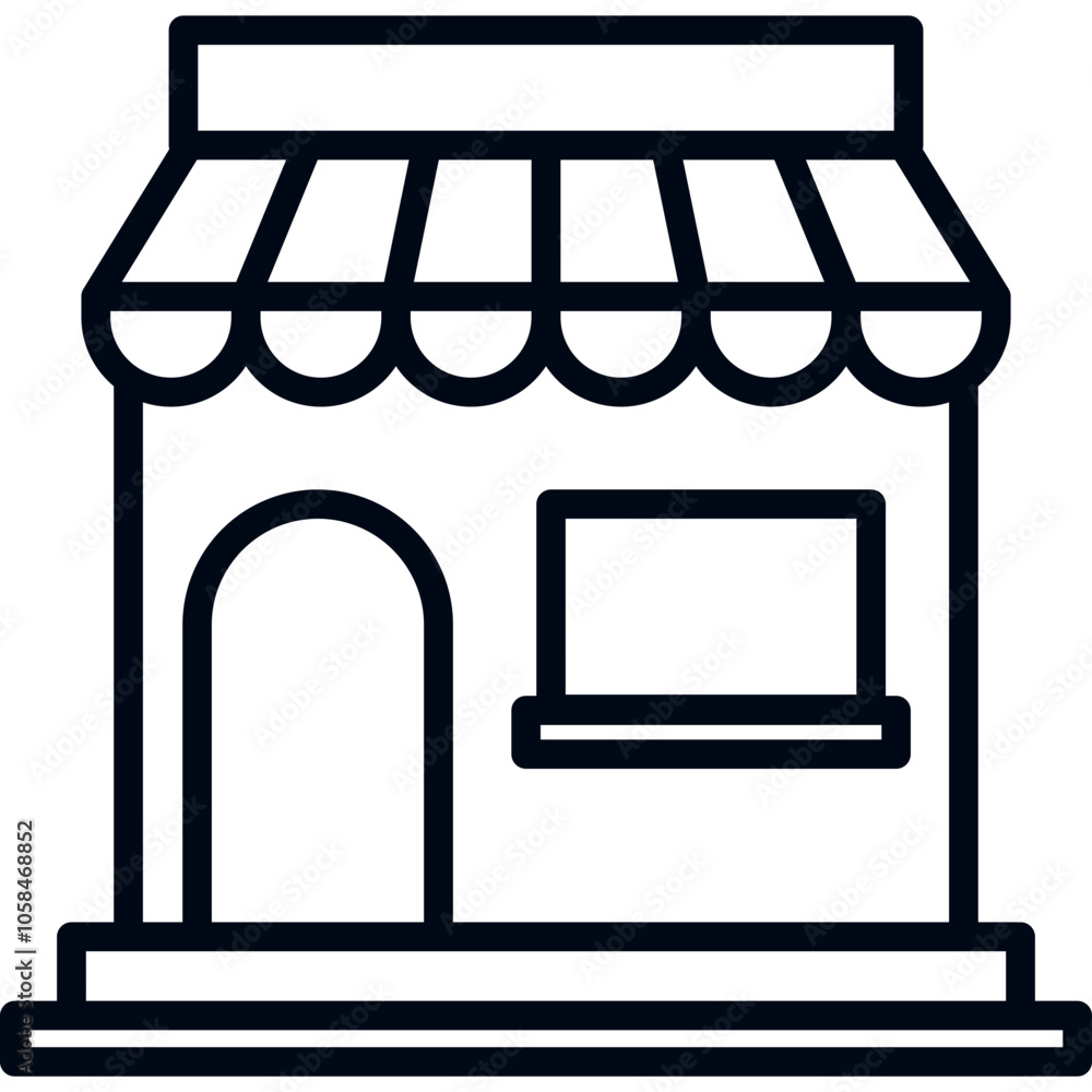 Store Icon Line Store Icon Line