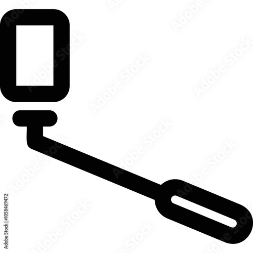 Simple vector icon on a theme selfie stick