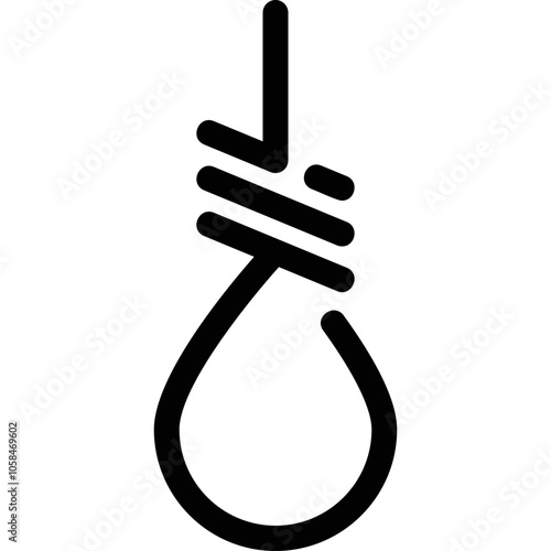 Simple vector icon on a theme noose